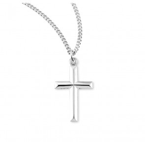 Sterling Silver Angle Edged Cross