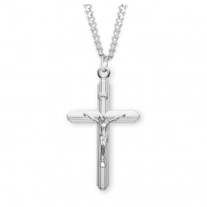 Inlayed Sterling Silver Crucifix 