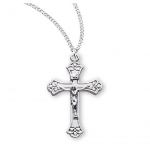 Swirled Sterling Silver  Crucifix