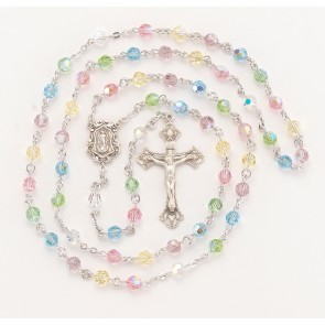 6mm Finest Multi Sterling Silver Rosary Bxd  54/117