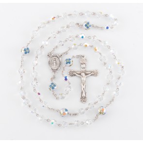 Finest Austrian Crystal Sterling Silver Rosary