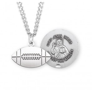  Lord Jesus Christ Sterling Silver Football Athlete Medal 