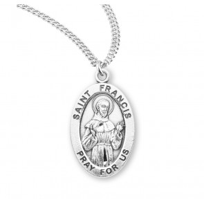 Sterling Oval St Francis-*20" Ch-Bxd