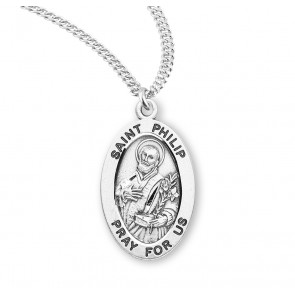 Patron Saint Philip Oval Sterling Silver Medal