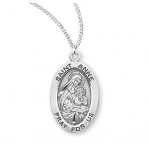 Sterling Oval St Anne-*18" Ch-Bxd