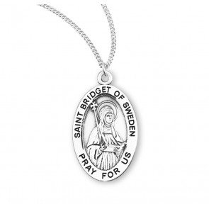 Sterling Oval St Bridget of Sweden-*18" Ch-Bxd