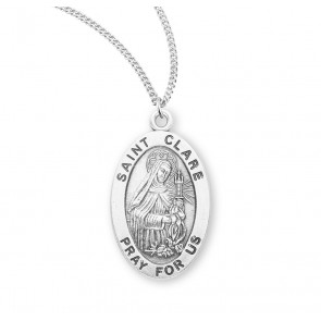 Sterling Oval St Clare-*18" Ch-Bxd