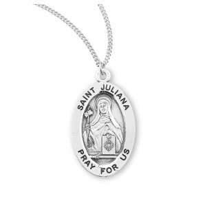 Sterling Oval St Juliana-*18" Ch-Bxd