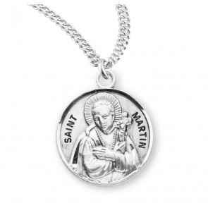 Sterling Silver Round St Martin-*20" Ch-Bxd