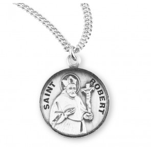 Sterling Silver Round St Robert-*20" Ch-Bxd