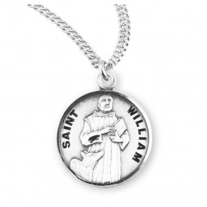 Sterling Silver Round St. William-*20" Ch-Bxd