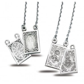 Sterling Silver Two Piece Miraculous Medals
