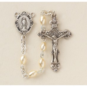 Faux Pearl Rosary 