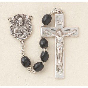 Black Oval Boxwood Rosary