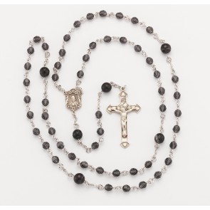 Graphite Finest Austrian Crystal Rosary