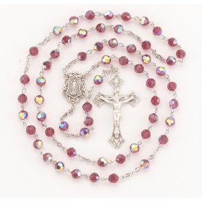 Ruby Finest Austrian Crystal Rosary 