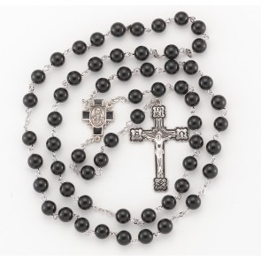 Jet Black Finest Austrian Crystal Rosary