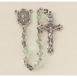 4mm Finest Crysolite Rondell w/Sterling Silver Ctr & Cfx-(08/1891)-Bxd