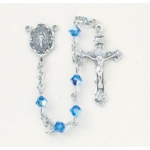 Sapphire Finest Austrian Crystal Rosary